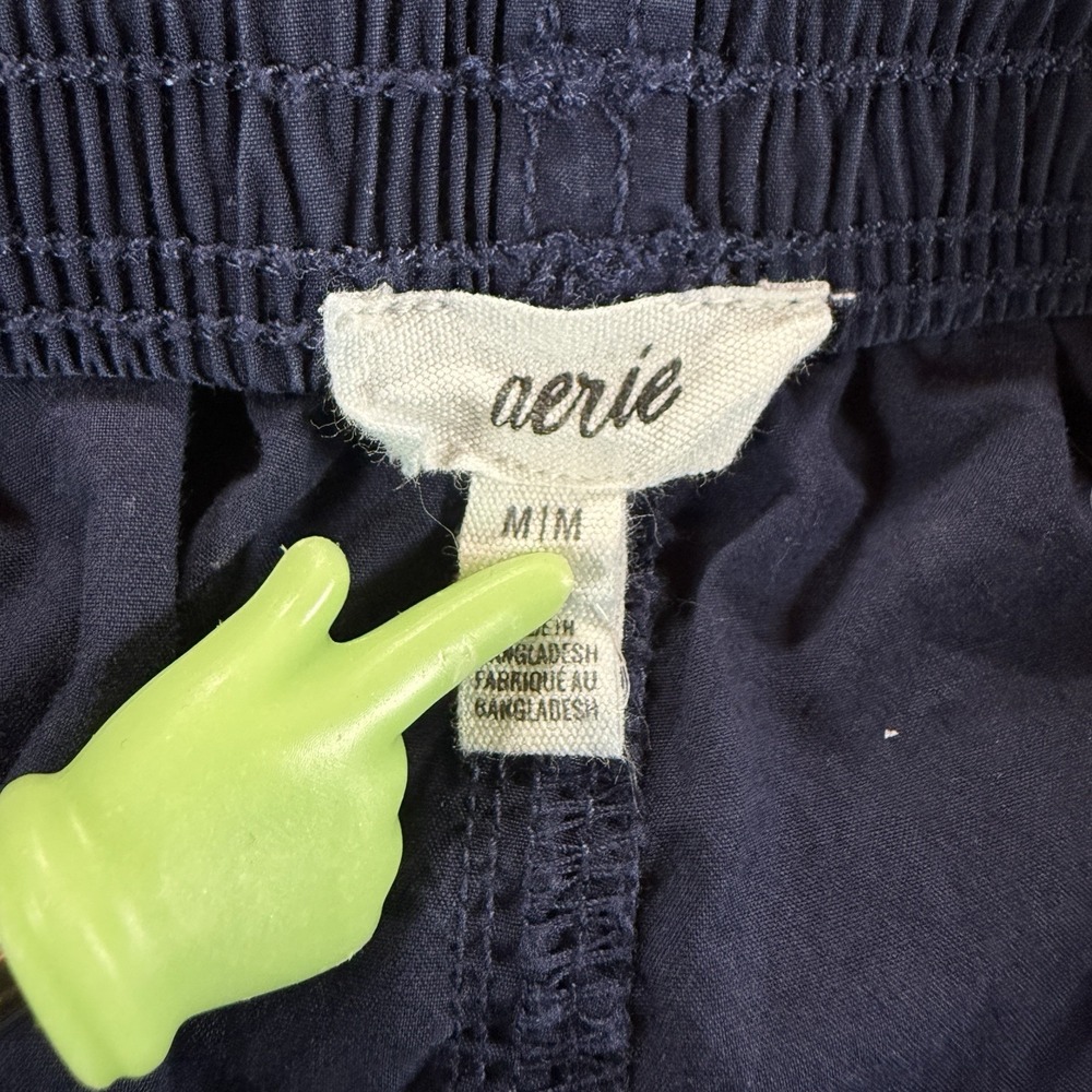 Aerie Pants Women's M Blue Cargo Parachute Wide Leg Lightweight Casual Y2K Style - Picture 2 of 9